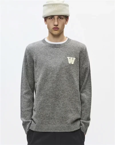 Wood Wood - WWTay Strik - Light Grey Melange
